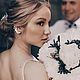 Заказать Свадебный кафф , Моносерьга , Свадебные серьги. Si Wedding Accessories. Ярмарка Мастеров. . Серьги Фото №3