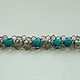 Metal bracelet with turquoise "ilo", Bead bracelet, St. Petersburg,  Фото №1
