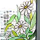 Stained glass window corner "Camomiles", Stained glass, Pskov,  Фото №1