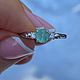 Резерв 17. Кольцо с натуральным Уральским Изумрудом 0.55 ct. Кольца. Елена. Ярмарка Мастеров.  Фото №5