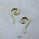 Этнические серьги обманки из латуни (BR20). Серьги классические. Ivan (tribalstyles). Ярмарка Мастеров.  Фото №8