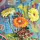   Oil painting ' Gerbera», Pictures, Moscow,  Фото №1