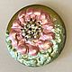 Brooch-pin flower pearl painting with a diameter of 56 mm. Brooches. chuvstvo-pozitiva (chuvstvo-pozitiva). My Livemaster. Фото №4