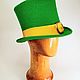 Order The green cylinder 'Leprechaun'. Felt Hats Shop. Livemaster. . Subculture hats Фото №3