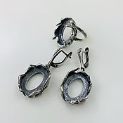 Материалы для творчества handmade. Livemaster - original item 20884 12*16 Silver plated accessories for earrings, rings, pendants. Handmade.