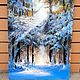 Landscape oil painting Winter in blue by Vladimir Chernov. Pictures. VladimirChernov (LiveEtude). My Livemaster. Фото №4