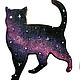 Заказать Брошь "Космический кот". Ziriael. Ярмарка Мастеров. . Брошь-булавка Фото №3
