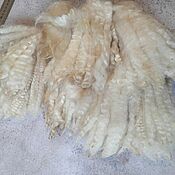 Материалы для творчества handmade. Livemaster - original item Washed sheep curls, Fleece corydale fine corrugation 380 grams. Handmade.