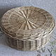 Casket round with lid, woven from willow twigs. Basket. Elena Shitova - basket weaving. Online shopping on My Livemaster.  Фото №2