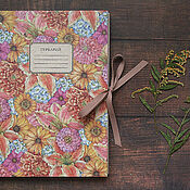 Канцелярские товары handmade. Livemaster - original item Herbarium album on a Garden spring (15 kraft sheets). Handmade.