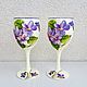 Decorative glasses and bottle. Wine Glasses. irina-lpu (irina-lpu). Online shopping on My Livemaster.  Фото №2