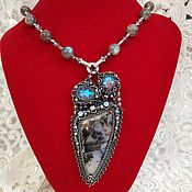Украшения handmade. Livemaster - original item Agate pendant with labrodorum.. Handmade.