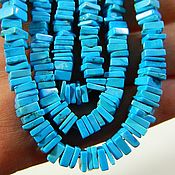 Материалы для творчества handmade. Livemaster - original item Turquoise blue beads chips. pcs. Handmade.