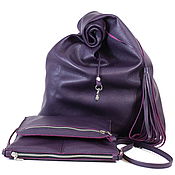 Сумки и аксессуары handmade. Livemaster - original item Bag with cosmetic bags - A set of leather Bag Bag Bag Bag String bag. Handmade.