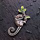 Серебряная подвеска "Лемур". Подвеска. DUN DESIGN. Интернет-магазин Ярмарка Мастеров.  Фото №2