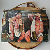Картины и панно handmade. Livemaster - original item Panel for the bath and sauna on the pine 
