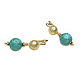Turquoise earrings, natural turquoise earrings, turquoise earrings in gold. Earrings. Irina Moro. My Livemaster. Фото №4