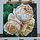Заказать Painting 'Peony-shaped roses' oil on canvas 40h40 cm. Kartiny Vestnikovoj Ekateriny. Ярмарка Мастеров. . Pictures Фото №3