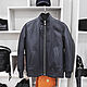 Men's jacket, made of genuine ostrich and calf leather, Mens outerwear, St. Petersburg,  Фото №1