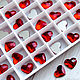 10 мм Light Siam Heart 2808 Swarovski Crystal плоское сердце Сваровски. Кабошоны. Volshebno. Интернет-магазин Ярмарка Мастеров.  Фото №2