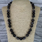 Украшения handmade. Livemaster - original item Obsidian and labradorite beads