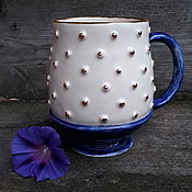 Посуда handmade. Livemaster - original item Mug with pimples, painting and gilding. Handmade.