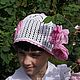 Summer cap for girls 'Tea rose'. Caps. Yulia Biedina. Crochet Studio. Online shopping on My Livemaster.  Фото №2