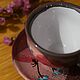 Чашка кофейная с блюдцем. Кружки и чашки. GLINOFSKIY. Интернет-магазин Ярмарка Мастеров.  Фото №2