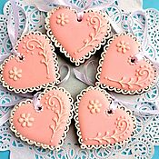 Сувениры и подарки handmade. Livemaster - original item Stick A Pink Heart.Gingerbread Valentine. Handmade.