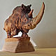 Шерстистый носорог деревянная скульптура, Скульптуры, Москва,  Фото №1