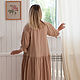 Заказать Платье из хлопка stone washed цвета загара MUHA-422a. MUHA (vintagechic). Ярмарка Мастеров. . Платья Фото №3