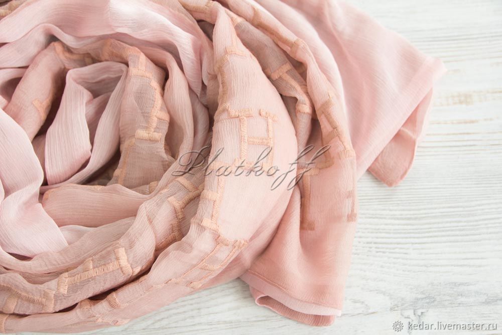 Silk double-sided scarf from Hermes fabric Monogram – купить на Ярмарке  Мастеров – KWBSKCOM