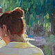 Painting 'On a summer day' oil on canvas 80h80 cm. Pictures. vestnikova. My Livemaster. Фото №6