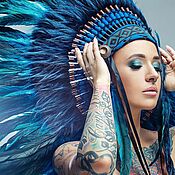 Indian headdress - Turquoise Flight
