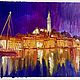  Oil Painting Landscape ' Night Rovinj'. Pictures. Fine Art for Joy. Online shopping on My Livemaster.  Фото №2