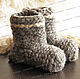 Chuni sheep wool, grey # №2, Slippers, Nalchik,  Фото №1