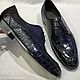 Order Men's shoes, crocodile leather, in dark blue. SHOES&BAGS. Livemaster. . Boots Фото №3