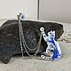 Брошь шатлен Кот с мячиком. Двойная брошь котик с цепями. Брошь-булавка. Альтернативные украшения (altjewelry). Ярмарка Мастеров.  Фото №10