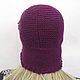 Order Knitted hat in wine color. Cozy corner (nadejdamoshkina). Livemaster. . Caps Фото №3