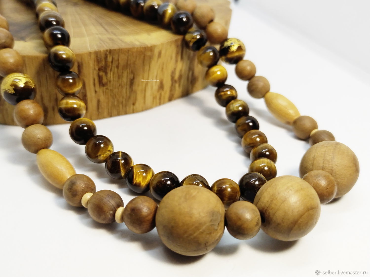 Set of beads Juniper and tiger's eye, Beads2, Gatchina,  Фото №1