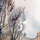  Миниатюра акварелью. Зимний парк. Картины. Tanya Ryzhik. Интернет-магазин Ярмарка Мастеров.  Фото №2
