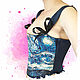  Corset tightening, push-up, Starry night. Corsets. silk fairy tale. My Livemaster. Фото №5