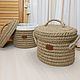 Корзинка вязаная из джута с деревянным дном. Корзины. Jute Like. Ярмарка Мастеров.  Фото №4