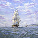 Oil painting of a sailboat on canvas | Seascape | Sailboat, Pictures, Samara,  Фото №1