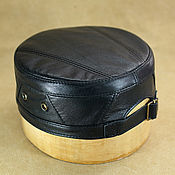 Аксессуары handmade. Livemaster - original item Copy of African leather Kufi hat skullcap Charisma CHR-05. Handmade.