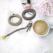 Украшения handmade. Livemaster - original item Jewelry sets: A set of two bracelets and a keychain. Handmade.