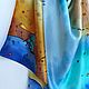 Copy of batik scarf "the Little Prince" silk satin 54Х54 cm. Shawls1. Handpainted silk by Ludmila Kuchina. My Livemaster. Фото №6