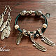 Bracelet on leather cord 'Migratory birds'. Jewelry Sets. BijouSiberia. Online shopping on My Livemaster.  Фото №2