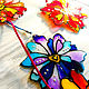 Stained glass bookmark with a flower. Bookmark. sidnsk (buldozerart). Online shopping on My Livemaster.  Фото №2