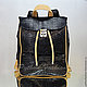 Backpack Python. Urban backpack from Python. Women's backpack from Python. Small, stylish backpack from Python. Fashionable leather backpack handmade. Leather backpack from the Python the Designer bac
